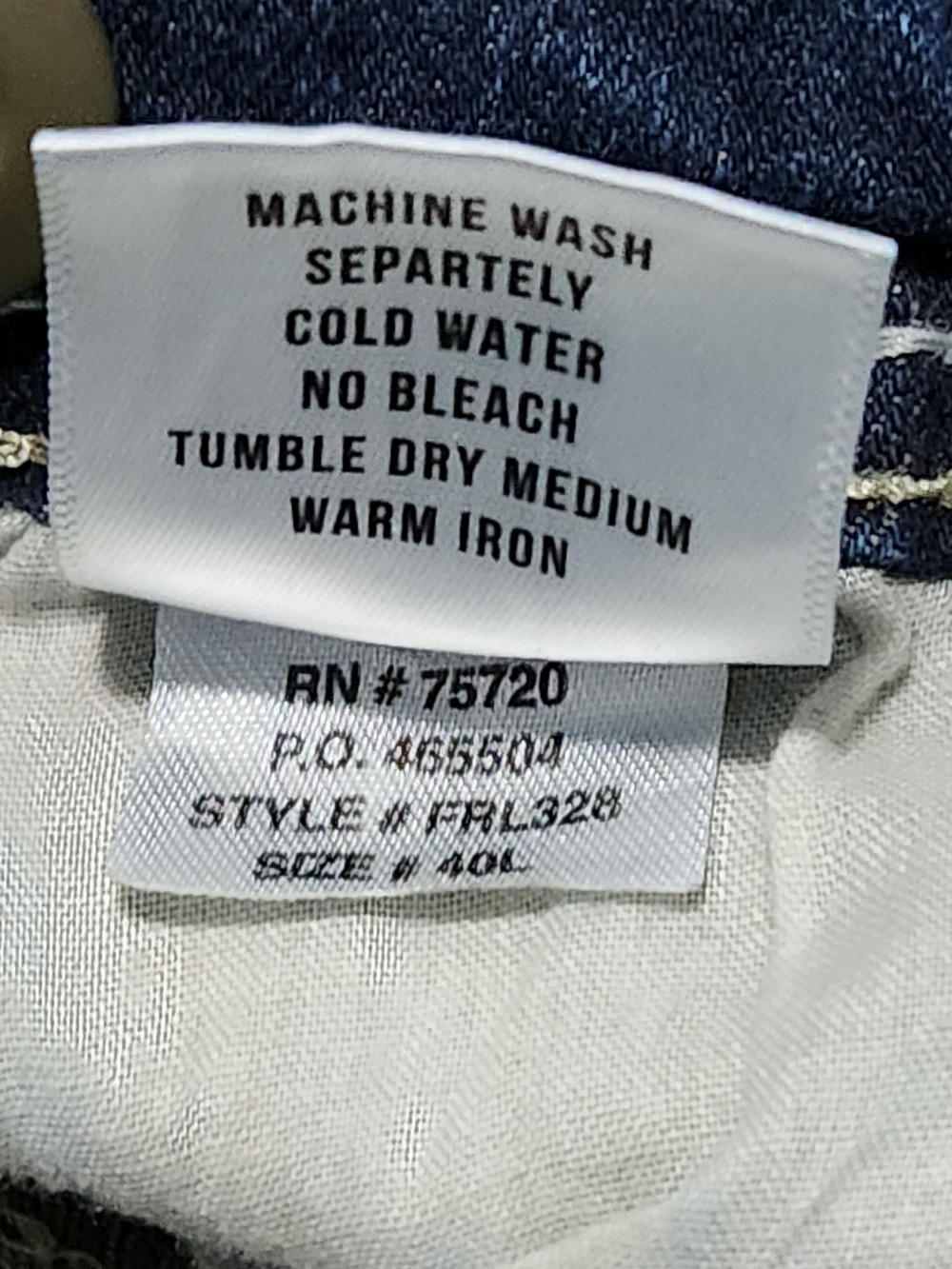 Reclaim Dark Blue Fade Wash Straight Leg Denim Jeans Mens Size 40L - Picture 12 of 15